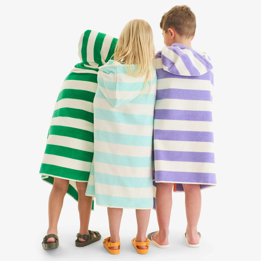 Kids stripe hoodie towel