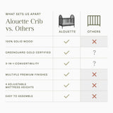 Alouette 3-in-1 Convertible Spindle Crib in Archival Black