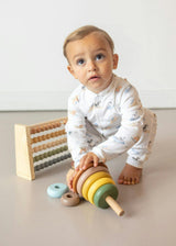 Roller Pups Boy  Pima Cotton Baby One-Piece Pajamas