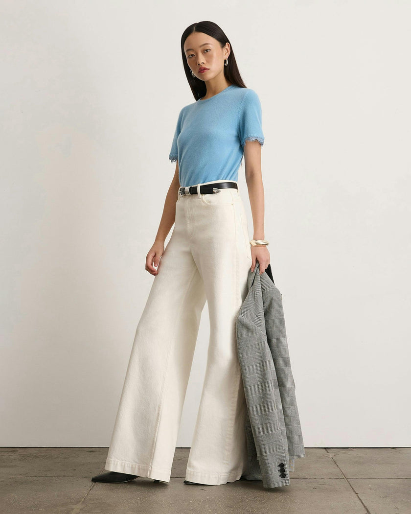 Dailey Cashmere Top with Lace