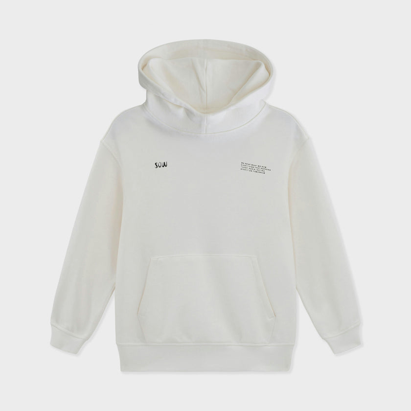 Relaxed Cotton Hoodie With Print