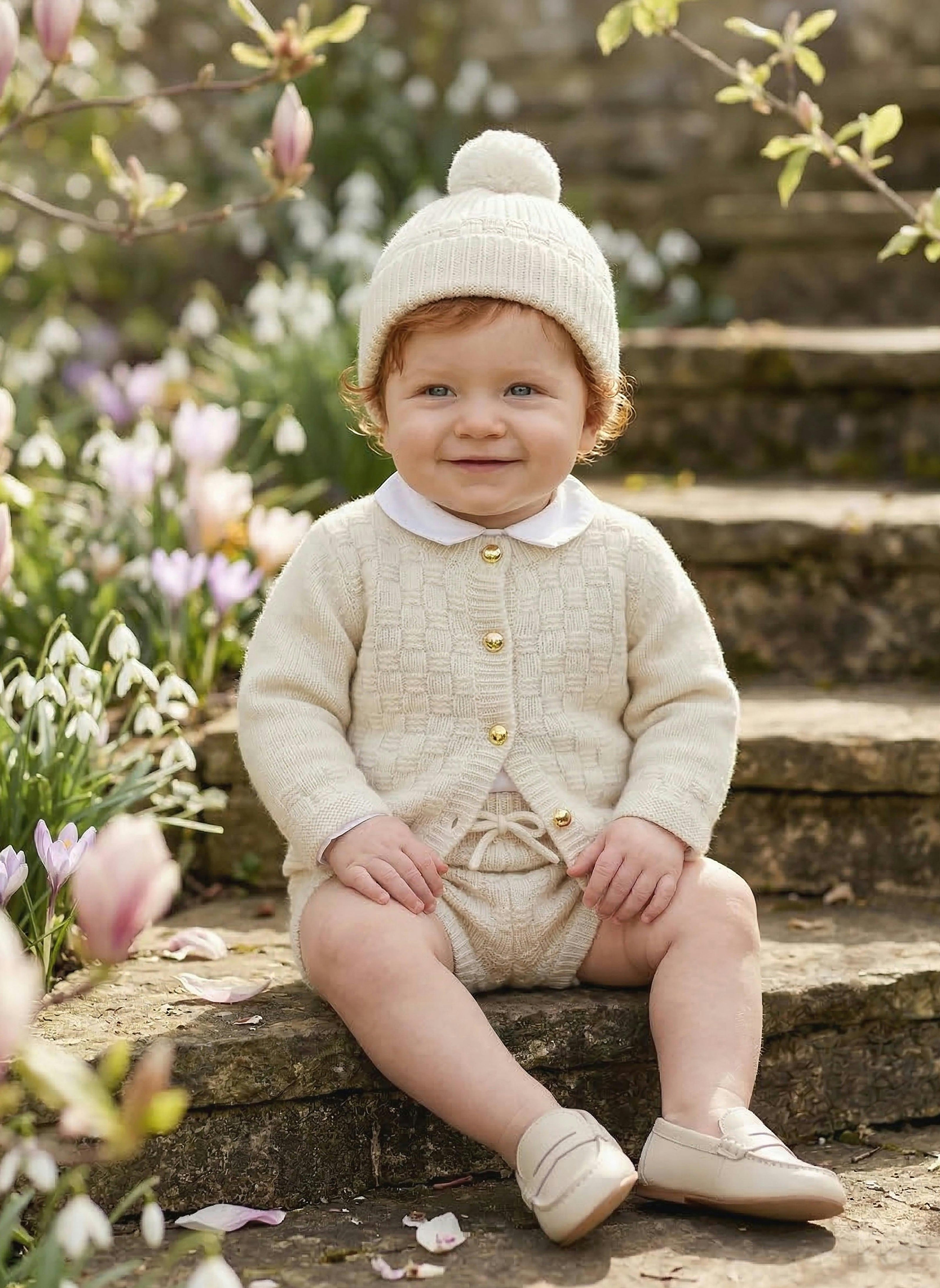 The Aspen Cashmere Baby Cardigan | Cream