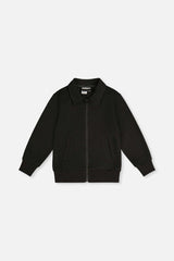 Front Zip Jacket Black