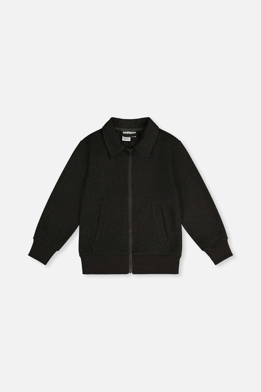 Front Zip Jacket Black