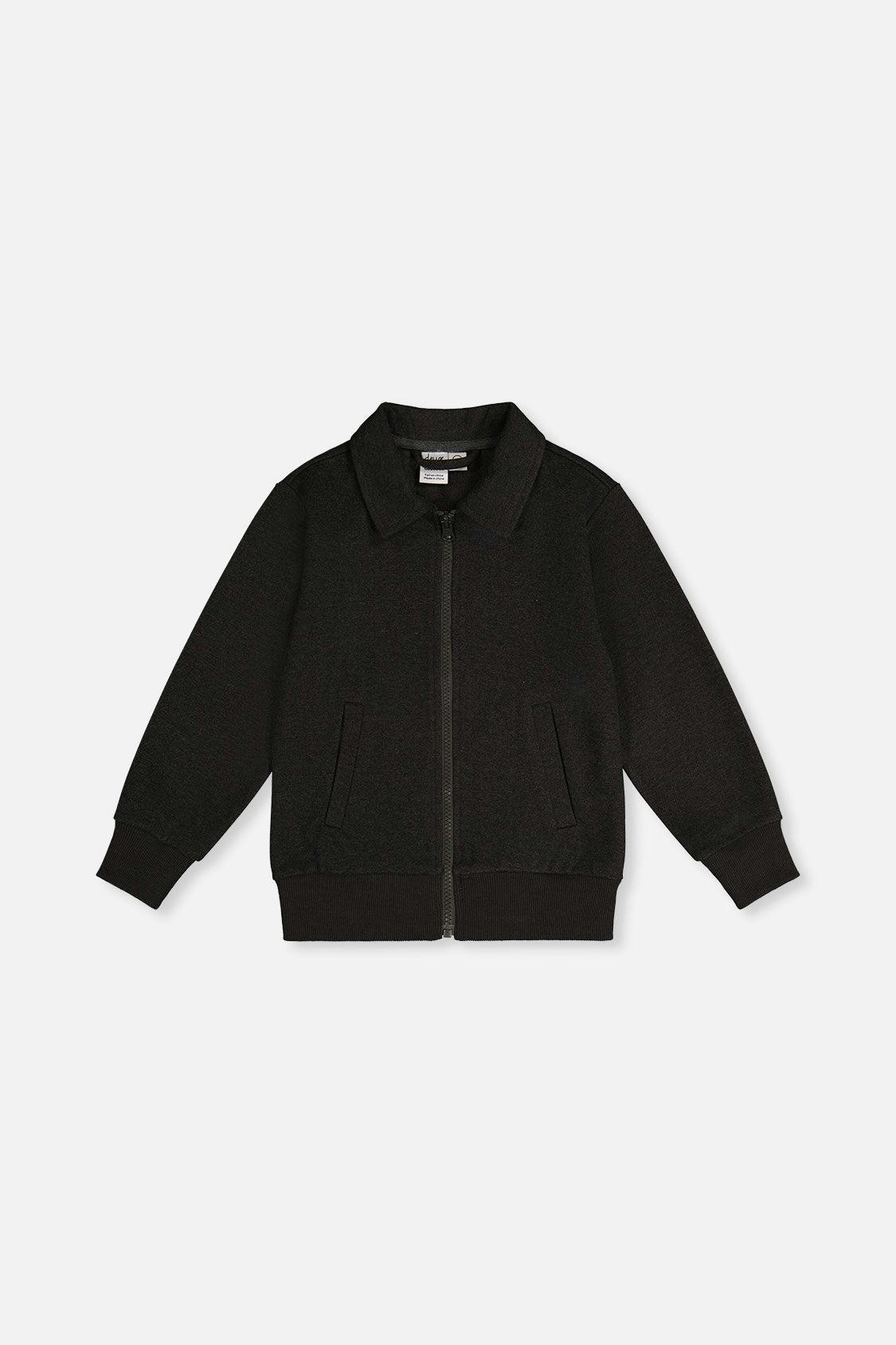 Front Zip Jacket Black