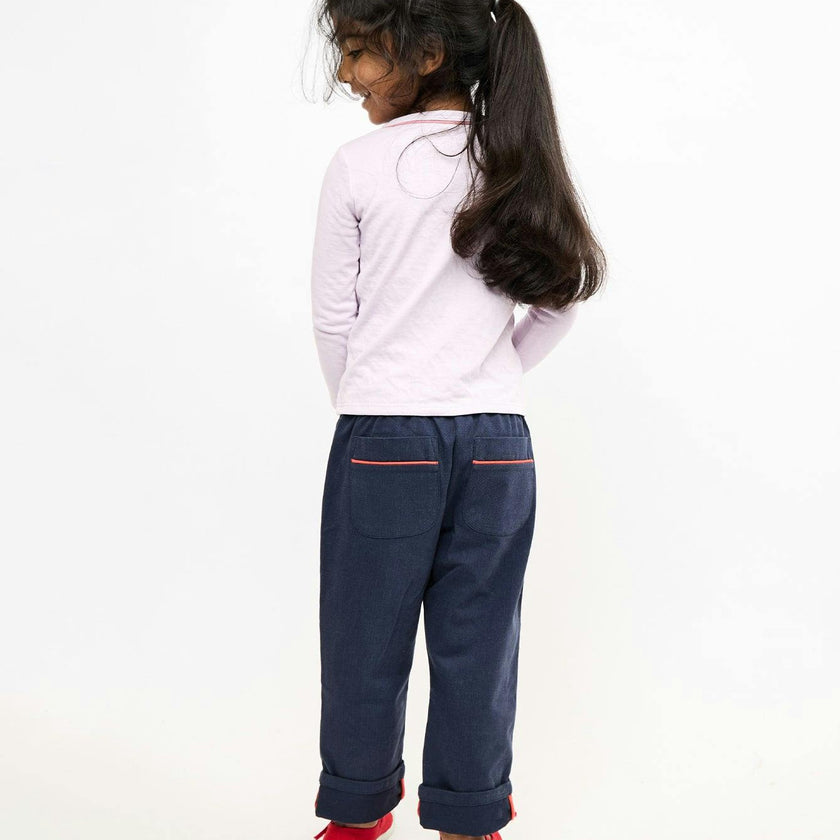Bowie Pant, Navy with Red Drawcord