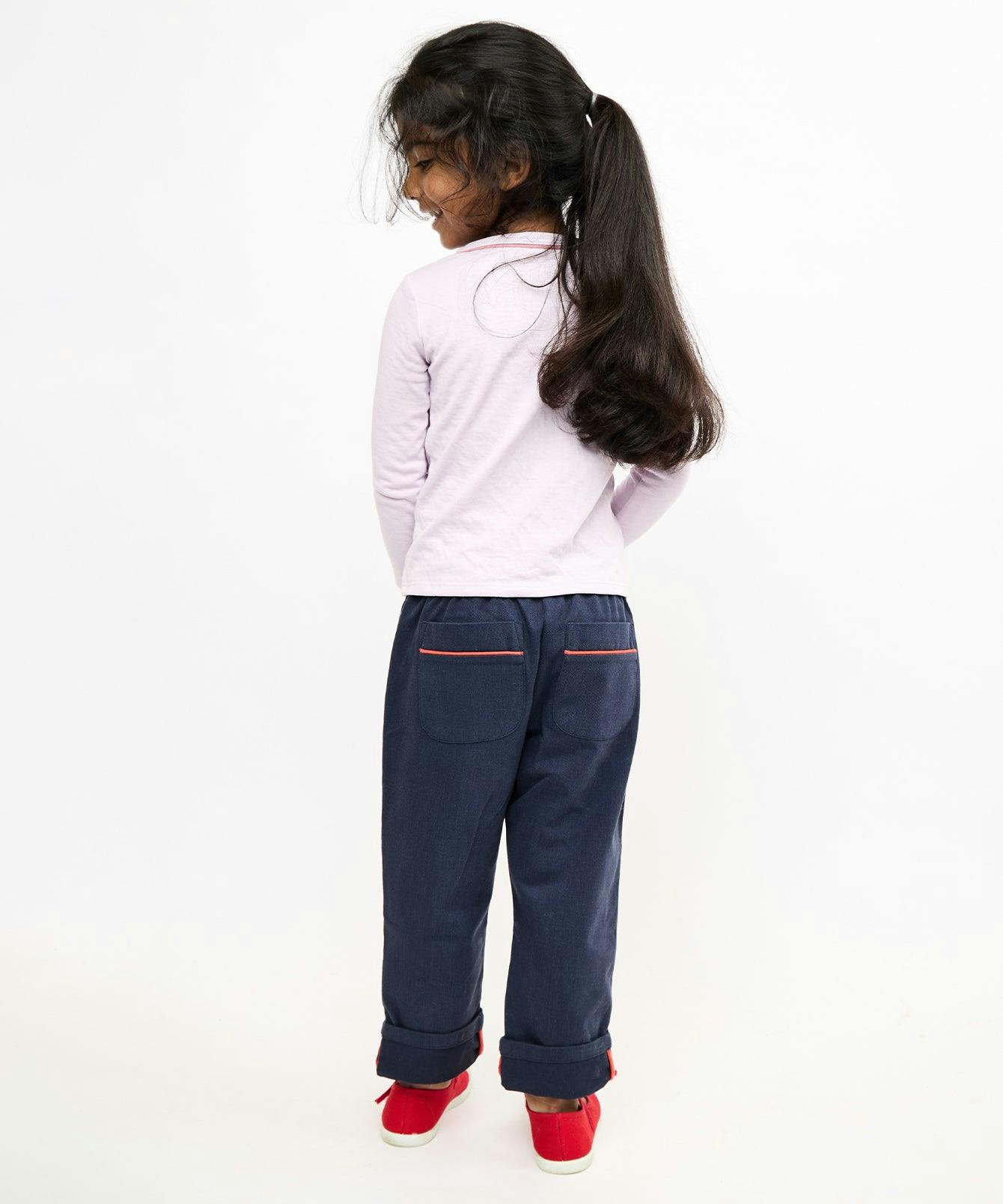 Bowie Pant, Navy with Red Drawcord