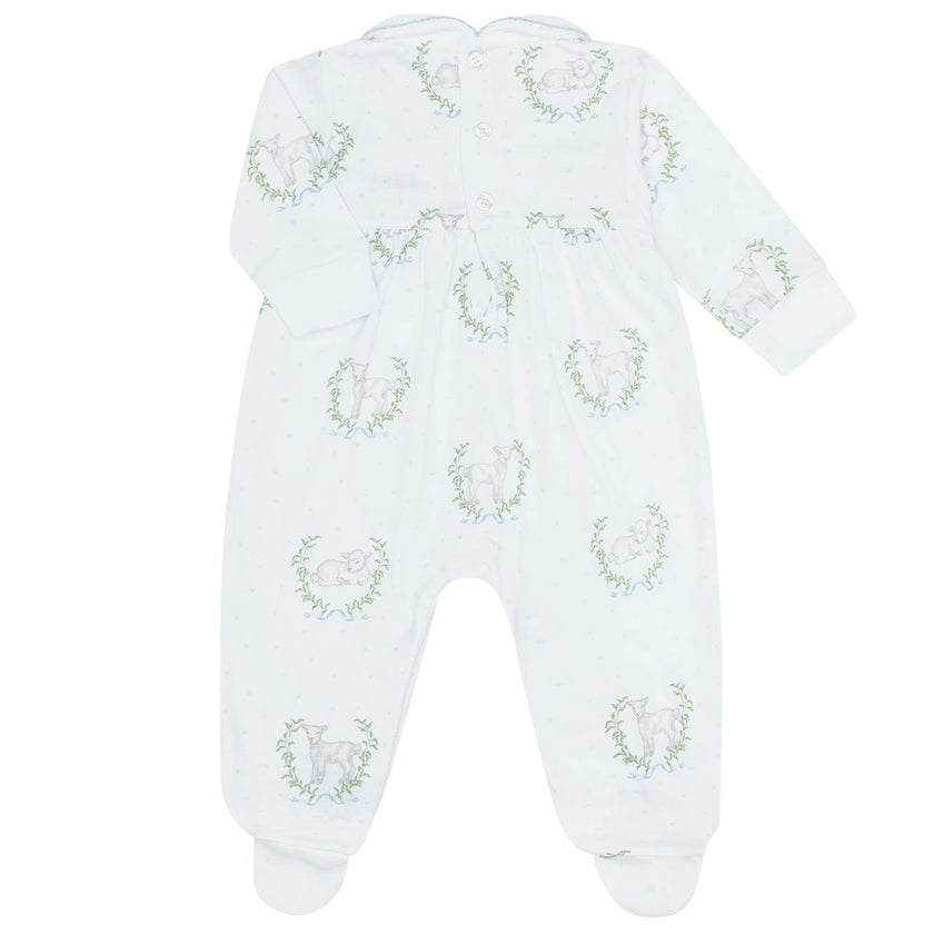 Print Smocked Footie