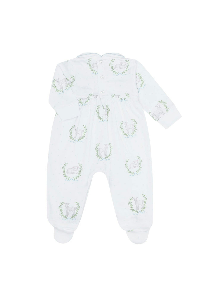 Print Smocked Footie