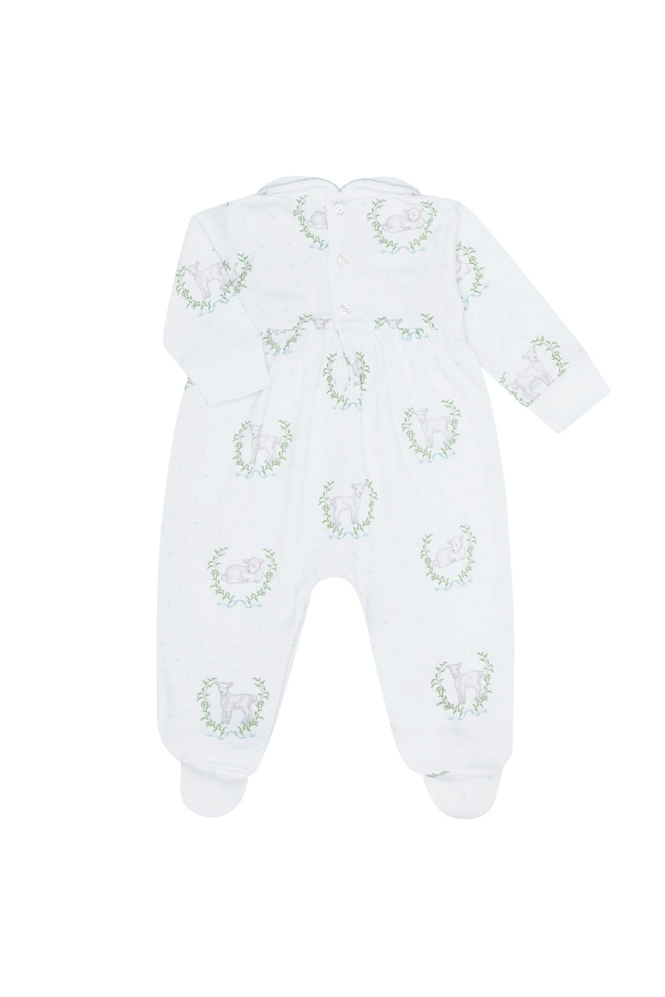 Print Smocked Footie
