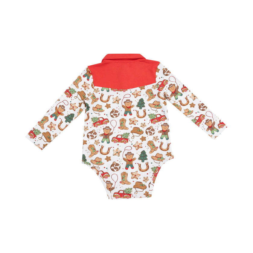 Cowboy Christmas - Long Sleeve Cowboy Bodysuit