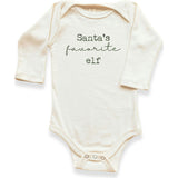 Santa's Favorite Elf Organic Baby Bodysuit Long Sleeve