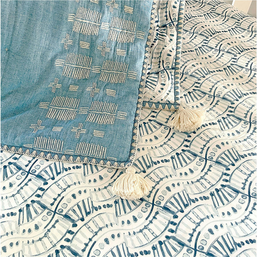 Crib Sheet (Indigo)