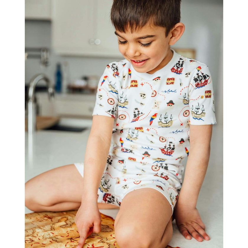 The Organic Short Sleeve Pajama Set [Ahoy Mates]