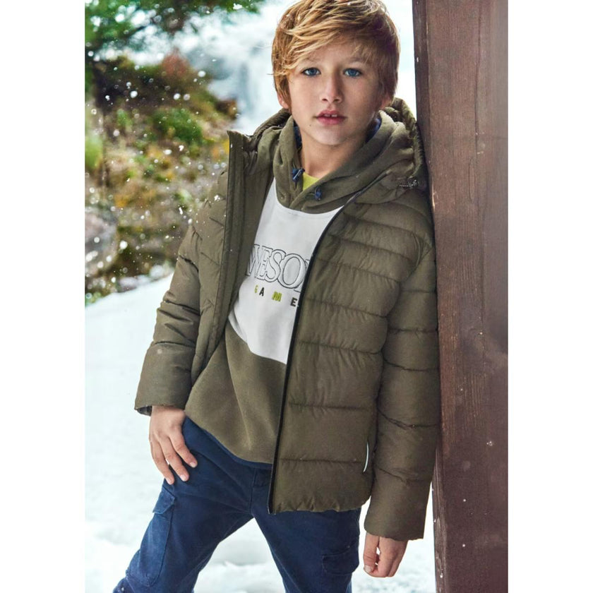 Boys' Quilted Coat With Reflective Details