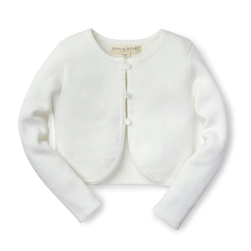 Cropped Curved Hem Cardigan - Baby
