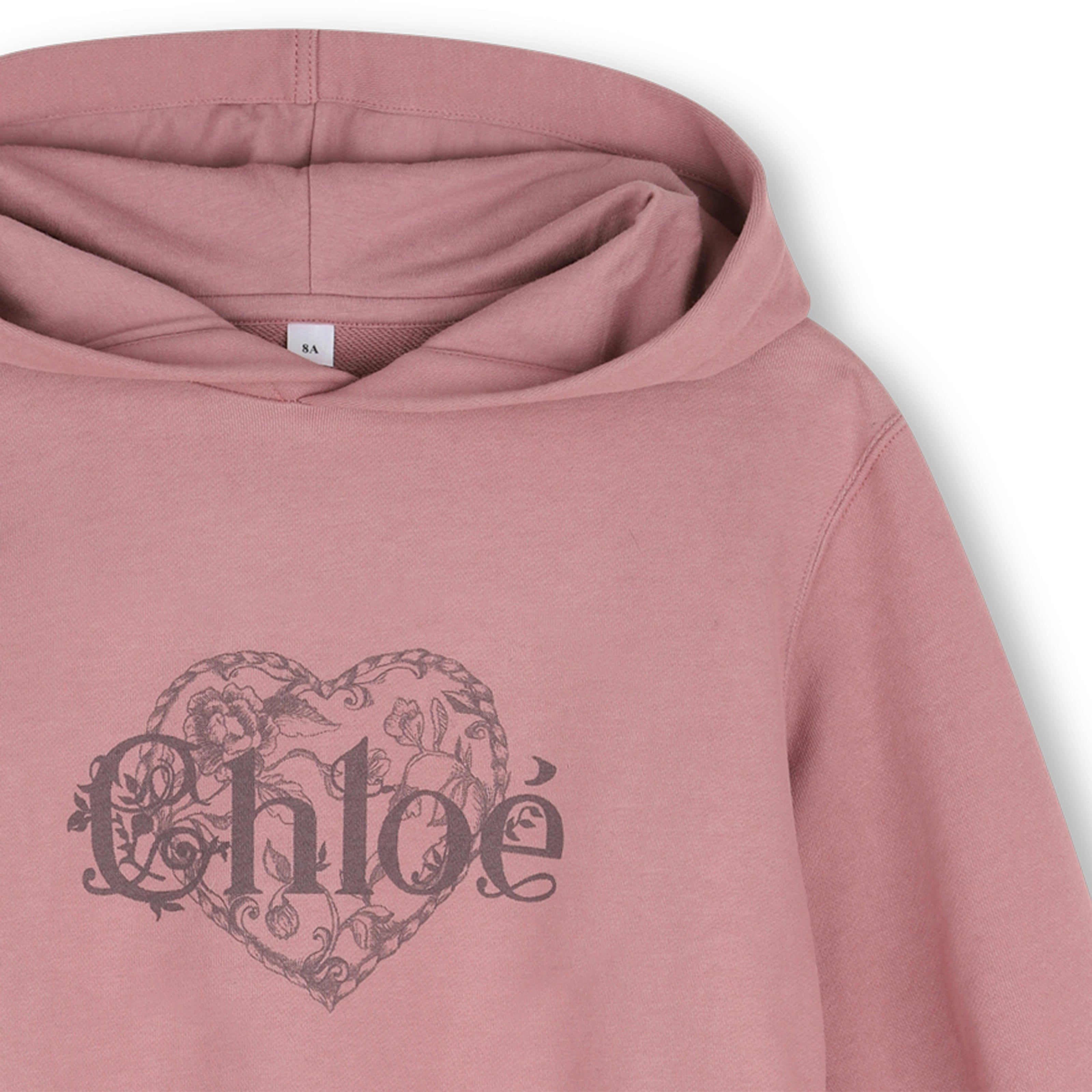 Pink Heart Logo Hoodie Dress