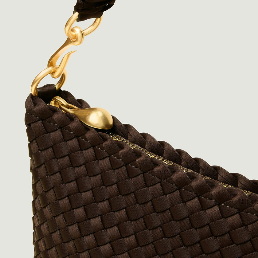 Porto Medium Half-Moon Bag | Chocolate