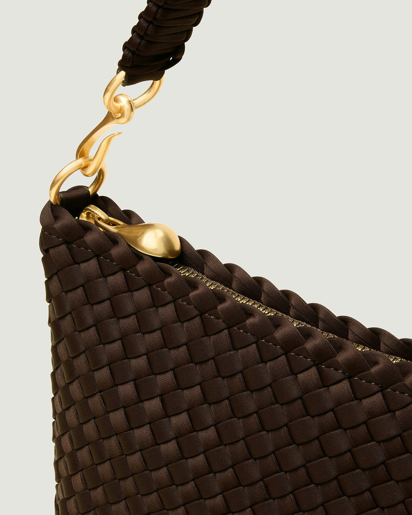 Porto Medium Half-Moon Bag | Chocolate