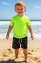 Zuma Boys Neon Lime Short Sleeve Rashguard