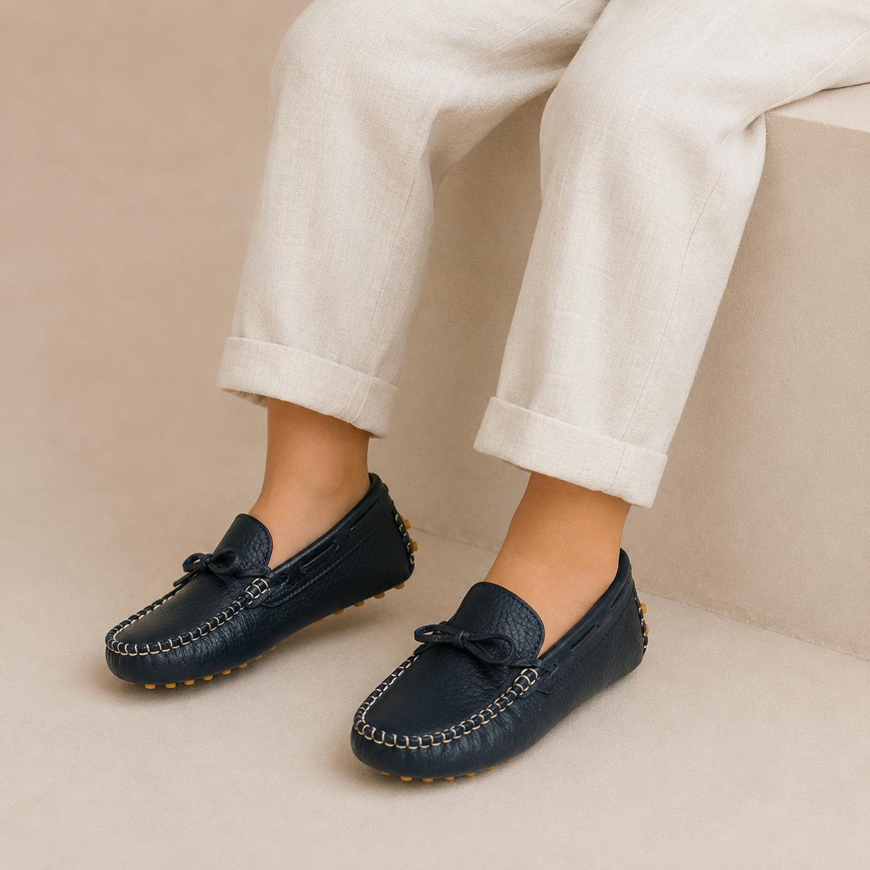 Driver Loafer | Navy Blue Leather
