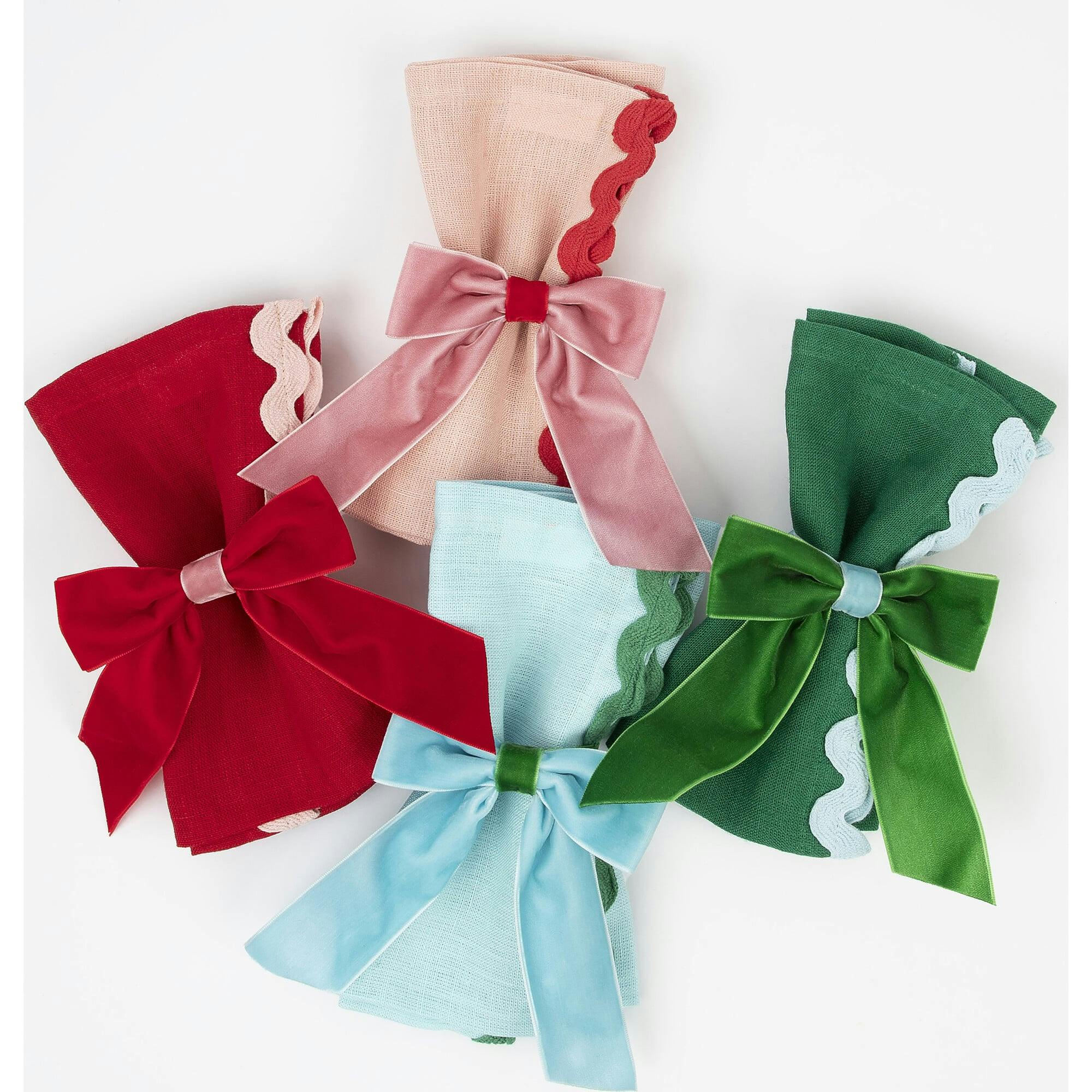 Velvet Napkin Bow Napkin Rings