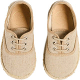 Linen Lace-up Espadrilles in Beige (24-35EU)