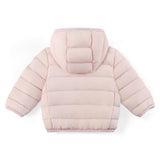 Pink Down Quilted Hooded Puffer Jacket