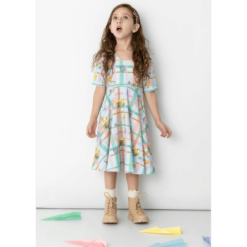 Reese Print Scoop Neck Dress