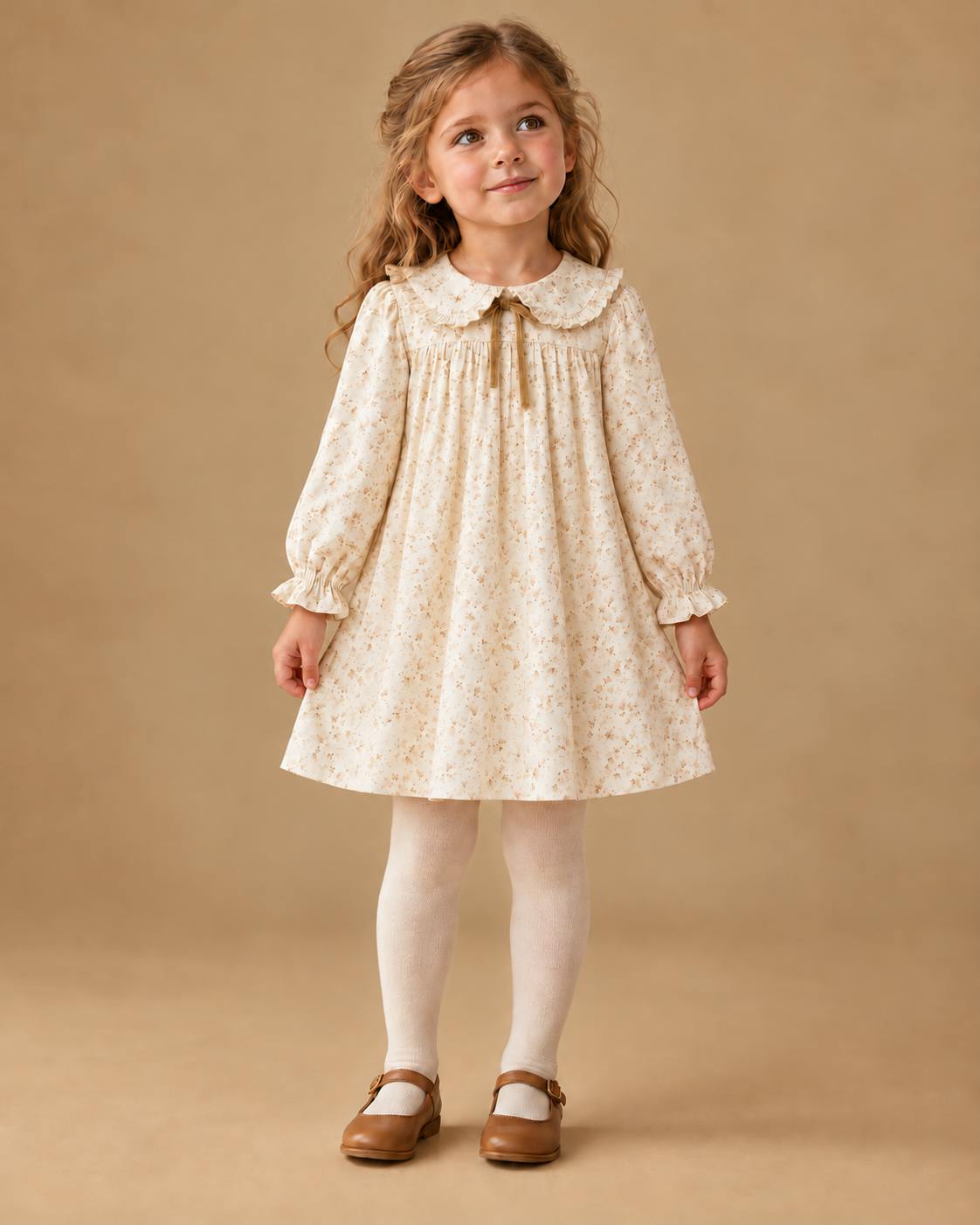 Leela Dress Pink Gold Floral