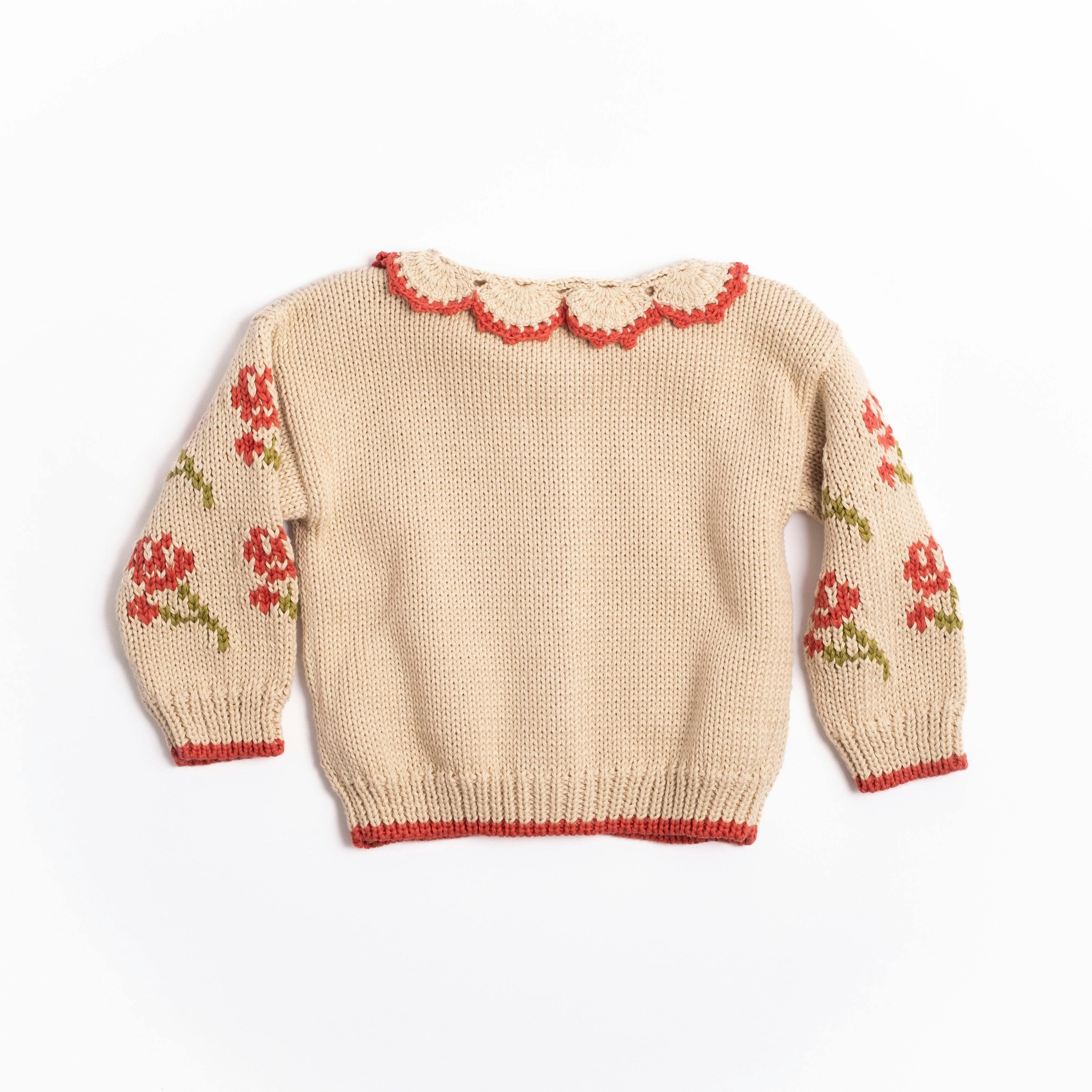 Ines Cardigan in Rouge Bloom