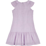 Crinkle Lawn Dress With Shirred Hem Ruffle