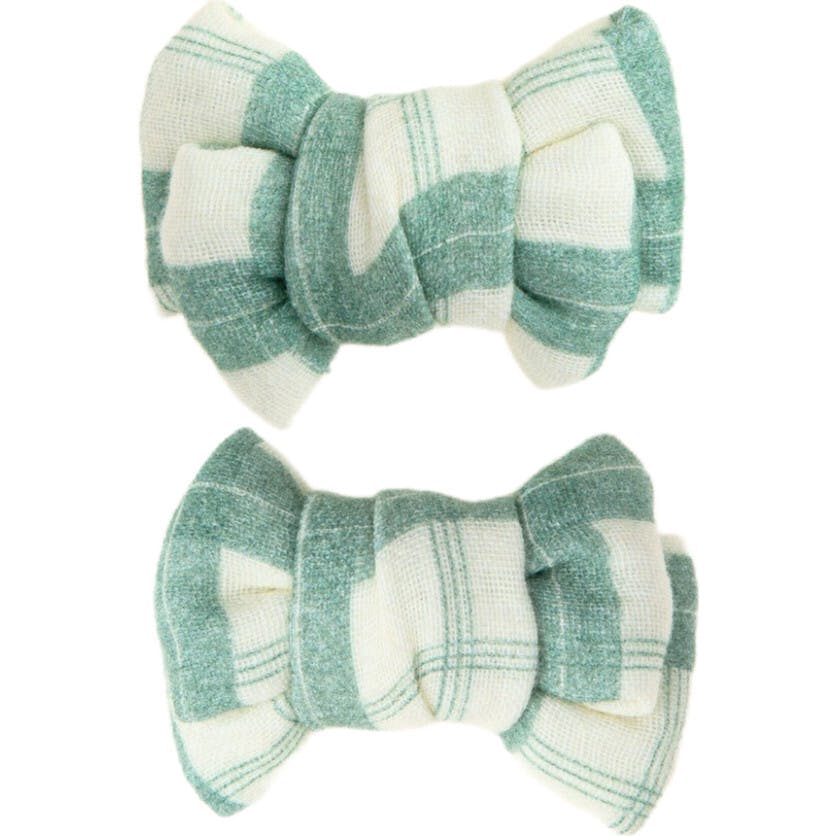 Pigtail Bow Hair Clips Set of 2 | Organic | Lille Cottage Club