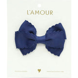 Grosgrain Scalloped Bow Hair Clip
