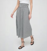 The Delphine Nap Skirt - Black/Sand Gingham