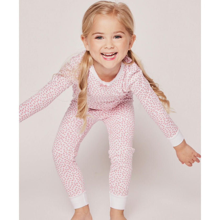 Kid's Pima Snug Fit Pajama Set in Sweethearts