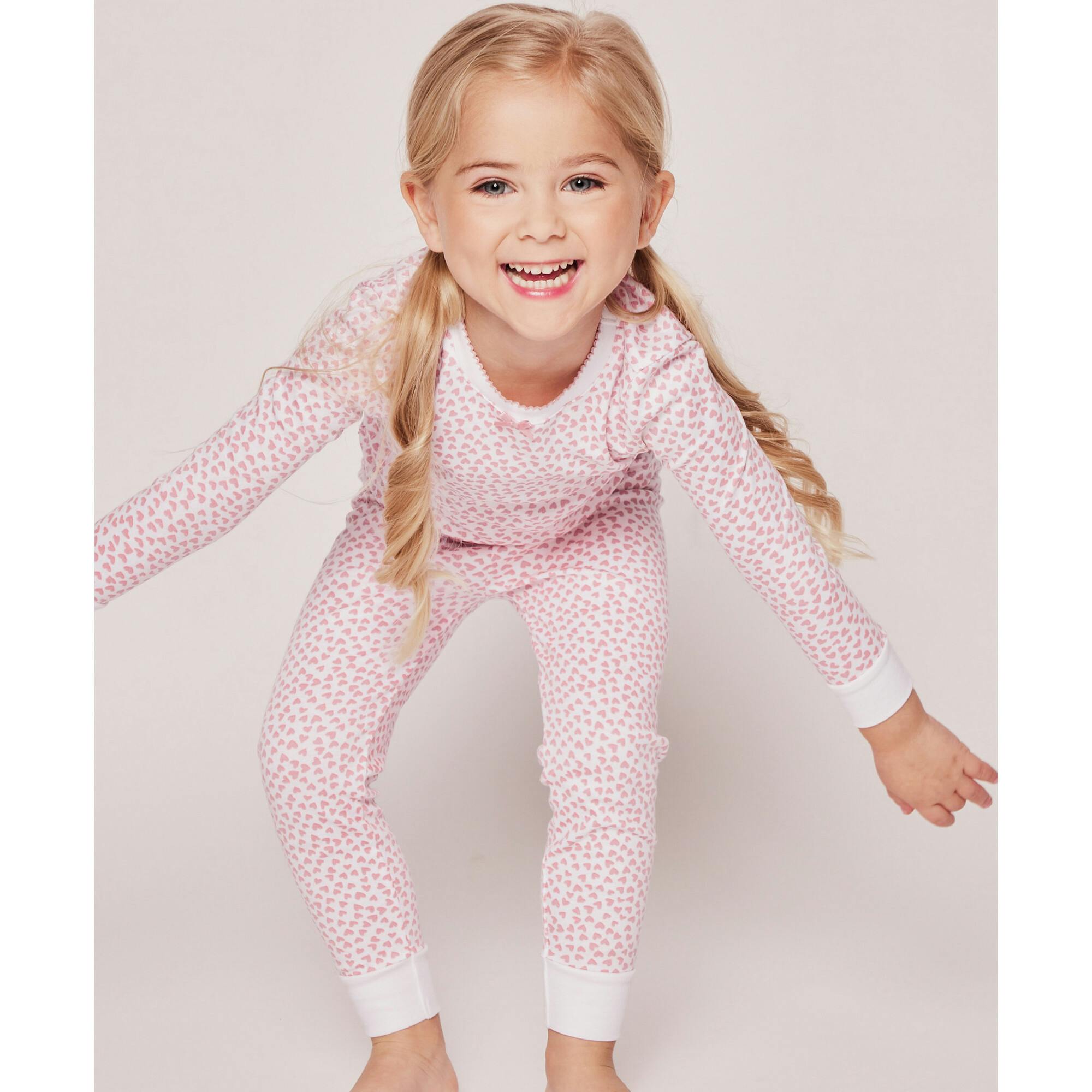 Kid's Pima Snug Fit Pajama Set in Sweethearts