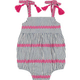 Zoe Baby Romper Marine Stripe Embroidery, Marine Stripe Embroidery