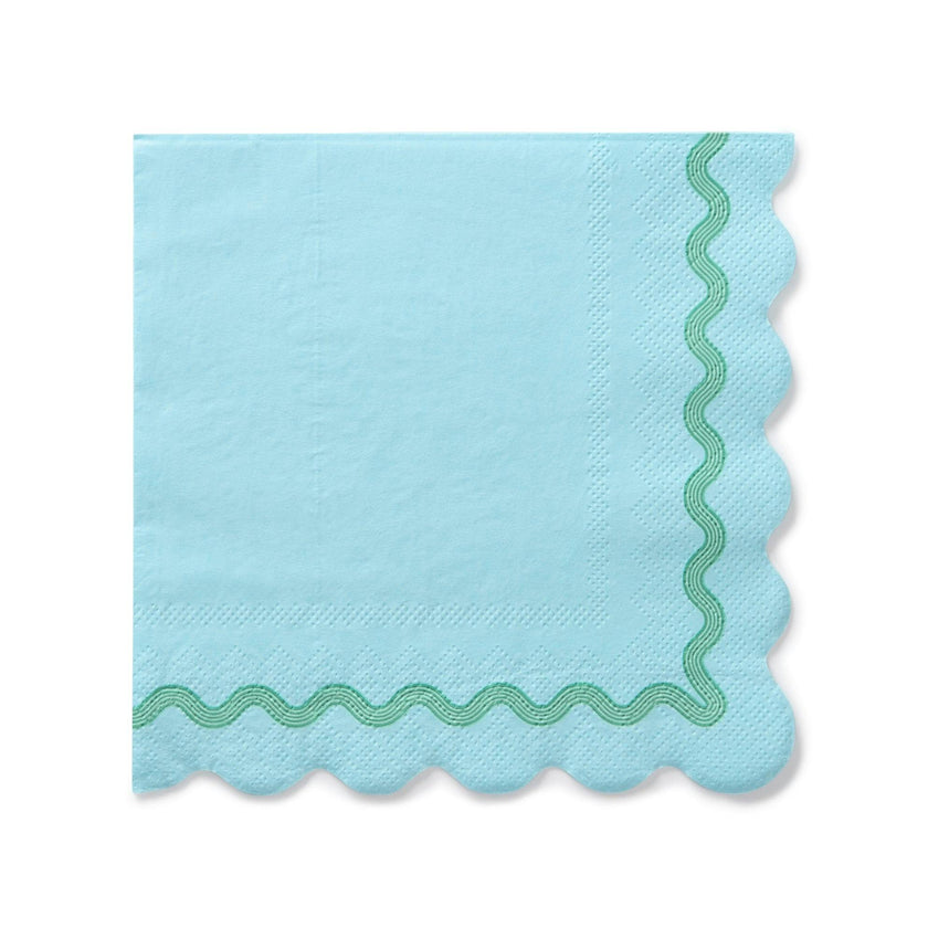 Packed Party Rainbow Ric Rac Assorted Lunch Napkins 20ct - Multicolor Ric Rac Detail 3-Ply Napkins in 5 Bold Color Combinations