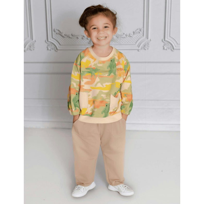 Toby Printed Long Sleeve Terry Sweatshirt