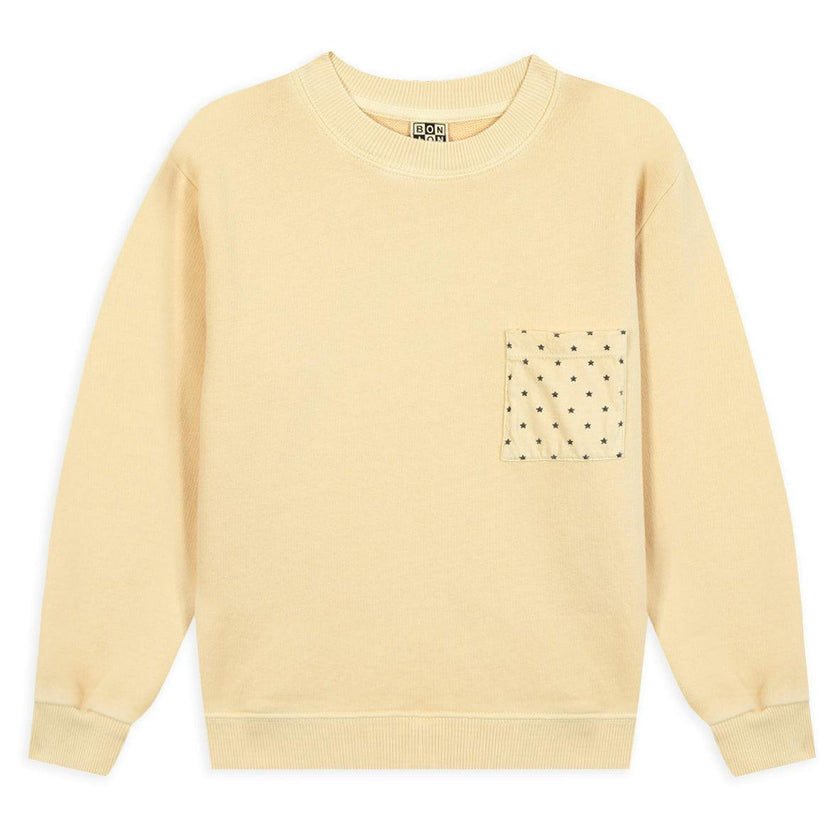 BONTON Narciss Star Pocket Sweatshirt - Vanilla
