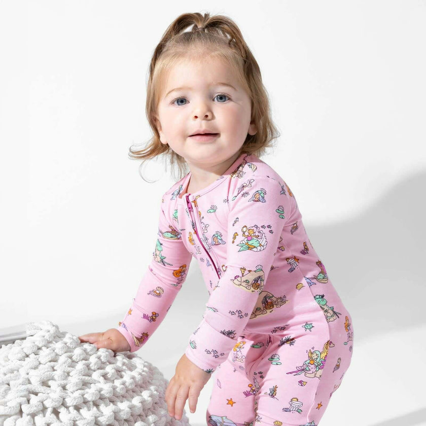 Mermaid Lagoon Bamboo Convertible Footie