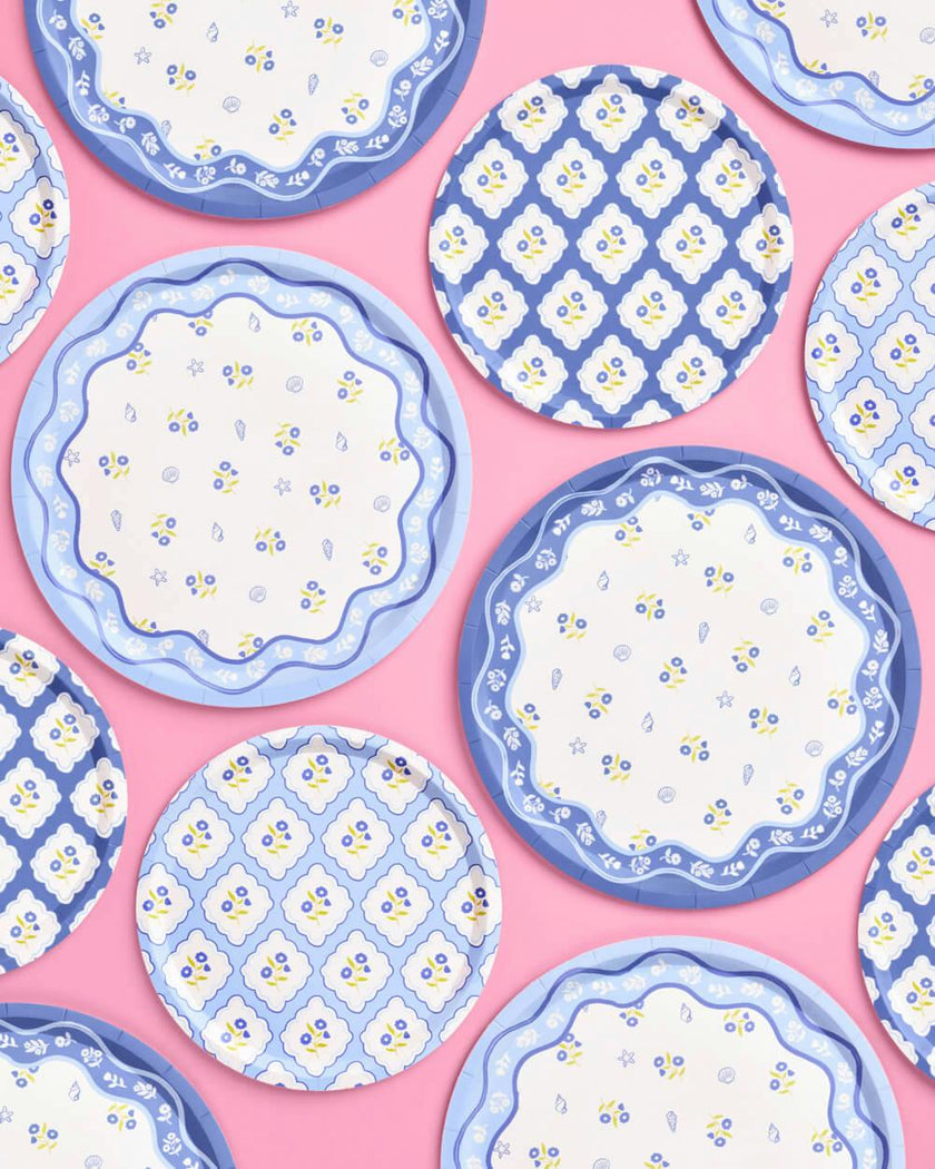 Coastal Plates - 32 paper plates, 2 sizes