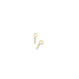 Bow Stud + Diamond Dangle Charm Set