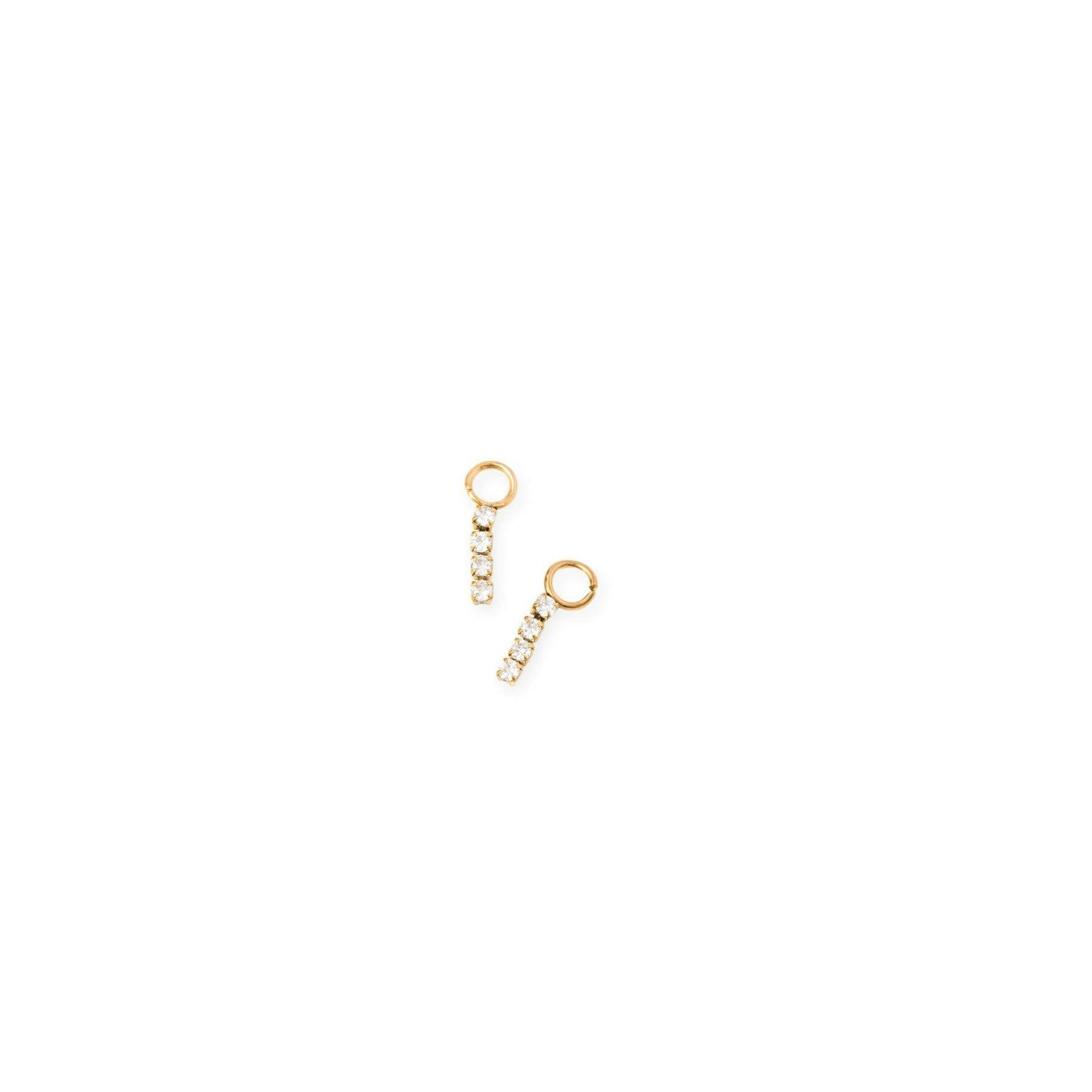 Bow Stud + Diamond Dangle Charm Set