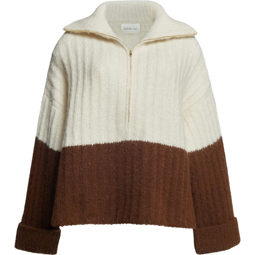 UMA COLOR-BLOCK PONCHO