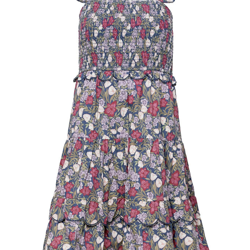 Blossom Dress in Navy Meadow