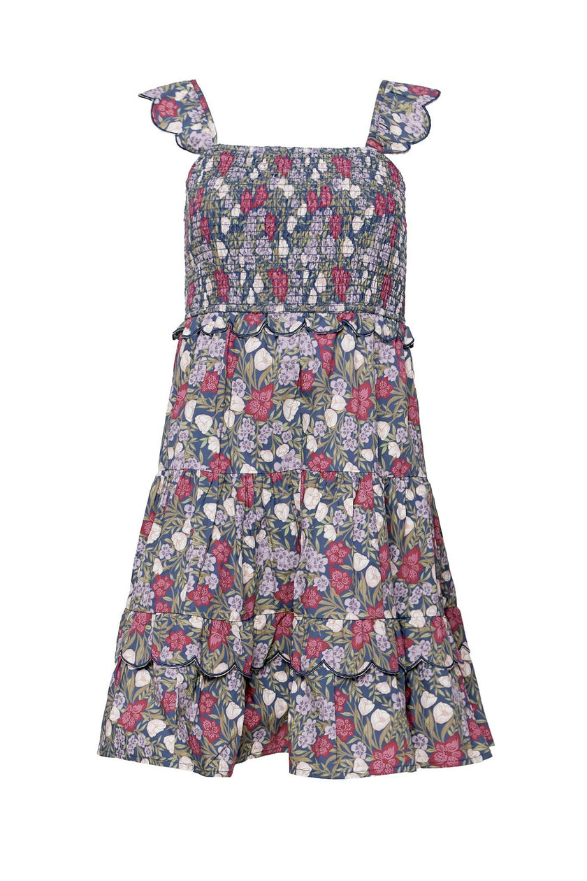 Blossom Dress in Navy Meadow