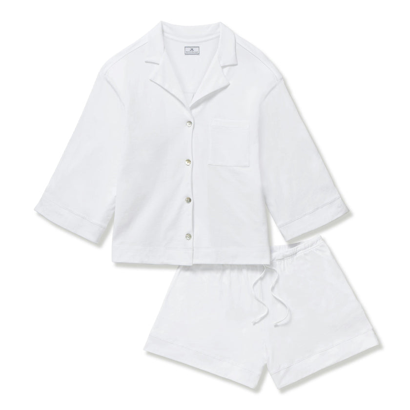 The Olivia Pima Short Set in White