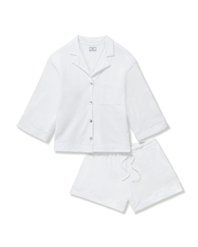 The Olivia Pima Short Set in White